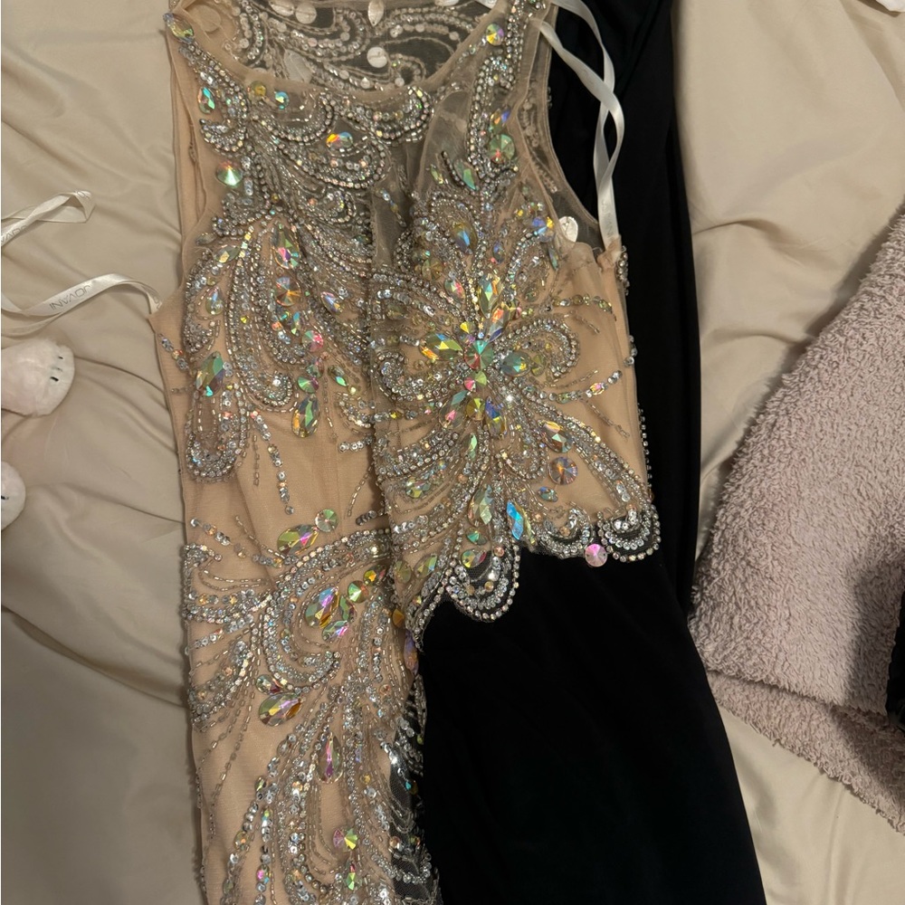 Jovani Cache Black Jeweled Formal Gown - Picture 7 of 8